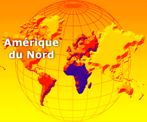 Position de l'Amérique du Nord sur le globe terrestre. © Futura-Sciences