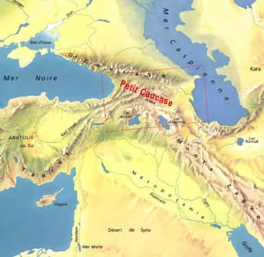 Carte du Petit Caucase.