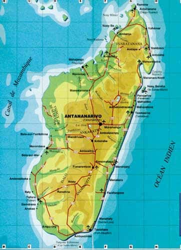 Carte de Madagascar. © Domaine public