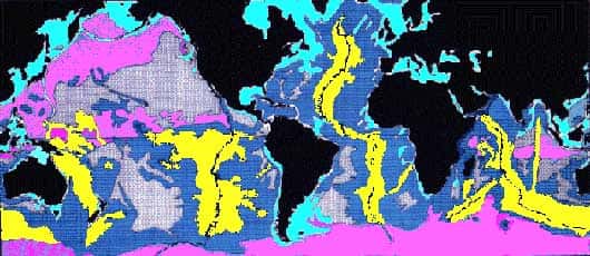 Sédimentation marine actuelle tirée de Caron et al. : <em>Comprendre et Enseigner la Planète Terre</em>.