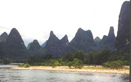 Karst de la région de Guilin en Chine.