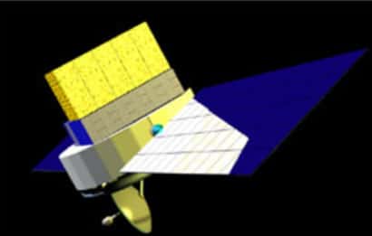   <br />Illustration de l'expérience satellite GLAST 