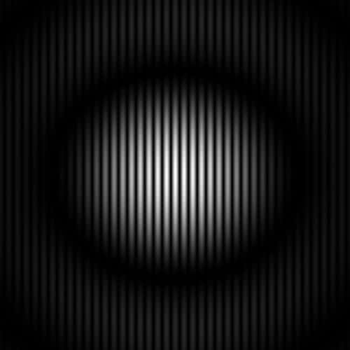 <br />Le résultat de l'expérience : la distribution de lumière observée sur l'écran est constitué de franges.<br />Crédits : Richard Taillet