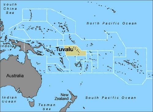 Carte géographique de Tuvalu. © DR, reproduction et utilisation interdites