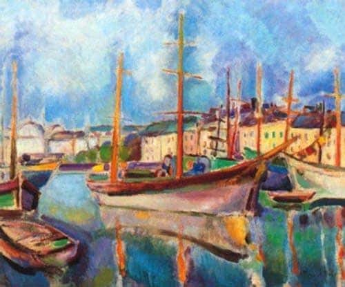 <br />Le port du Havre, peint par Raoul Dufy en 1906