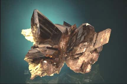 Ferro-axinite - Le rocher d'Armentier, Oisans, Isère - Collection Eric Asselborn © Photo : Jeffrey Scovil - Reproduction et utilisation interdites 