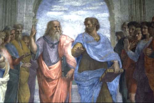 Platon et Aristote peints par Raphaël. © DP