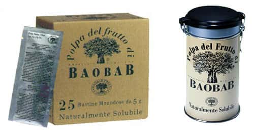 Pulpe de baobab vendue en Italie. © Baobab Fruit Compagny - Reproduction et utilisation interdites