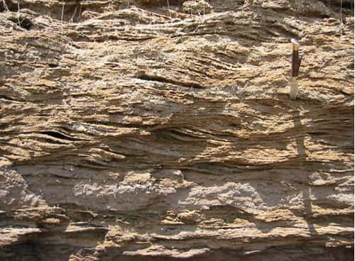 Figures sédimentaires (tidalites) dans les sédiments argilo-gréseux miocènes de la région d'Iquitos (Pérou), <br />© IRD/ P. Baby<br />Reproduction et utilisation interdites 