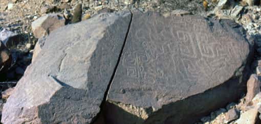 Figure 18 : pétroglyphe complexe ; Checta. © J. Guffroy, reproduction et utilisation interdites 