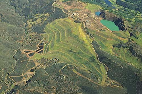 USA Gold Mine, vue aérienne.