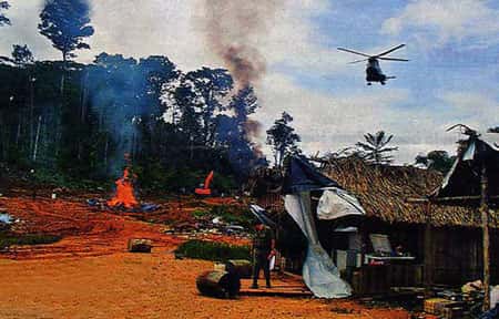 Guyane, un camp illégal d'orpailleurs démantelé par les gendarmes, photo du site de la gendarmerie.