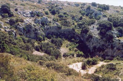 Paysage de garrigue dans le Languedoc. © Hugo Soria, Licence de documentation libre GNU, version 1.2 