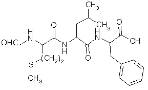 fig. 22 : Le N-formyl-méthionyl-leucyl-phénylalanine ou fMLP 