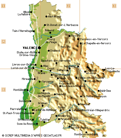 Carte de la Drôme. © DR
