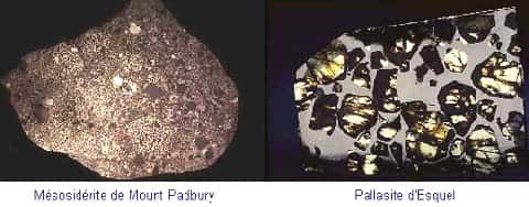 Des météorites mixtes. © Documents NMNH