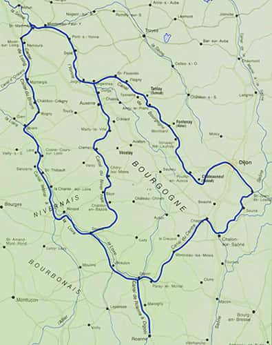 Carte des canaux de la région