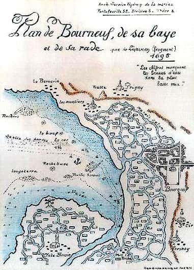 Carte de la région de Bourneuf - © Musée du Pays de <a href="http://museepaysderetz.com/HomePage.html" target="_blank">Retz</a>