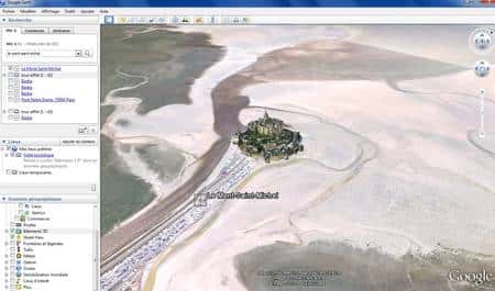 (Cliquer pour agrandir.) L'interface de Google Earth © Google; IGN