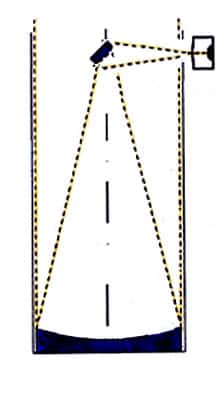 Télescope à montage Newton : le miroir primaire parabolique concave focalise les rayons lumineux au foyer de l'instrument, renvoyé en dehors du tube du télescope, sur le côté, grâce à un miroir plan. © Reproduction et utilisation interdites 