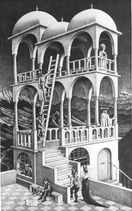Le Belvédère d'Escher. © Reproduction et utilisation interdites 