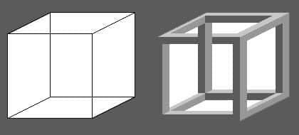 Cube de Necker. © Reproduction et utilisation interdites 