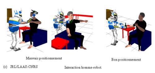 Le robot doit respecter certaines règles dans son interaction avec l'humain. © JRL-LAAS-CNRS