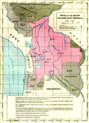 Carte de la Bolivie en 1825.