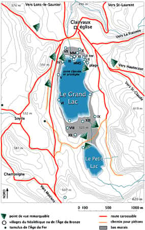 Carte du lac de Clairvaux. © DR