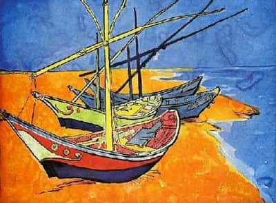 Barques de Van Gogh, des bleus et des jaunes… © DR