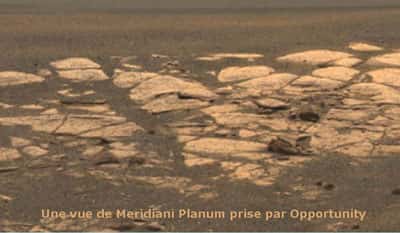 Meridiani Planum vu par le rover martien Opportunity. © DR
