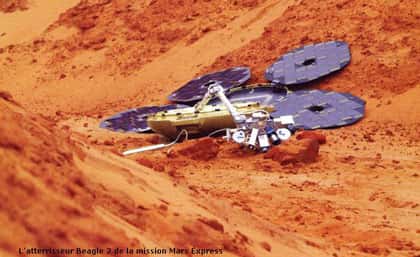 On ne sait pas ce qu'est devenue la sonde Beagle 2 qui devait se poser sur Mars. © DR