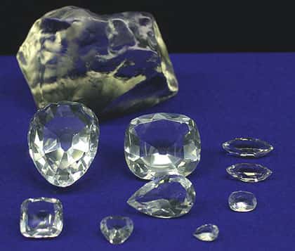 Différentes tailles du diamant Cullinan. © DR