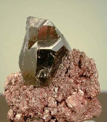 Sur cette photo, le rutile se trouve sur de la pyrophyllite à grains fins. © <a target="_blank" href="http://www.fabreminerals.com/fine-mineral-specimens.php">www.fabreminerals.com</a>, <em>Fabre Minerals photo</em>