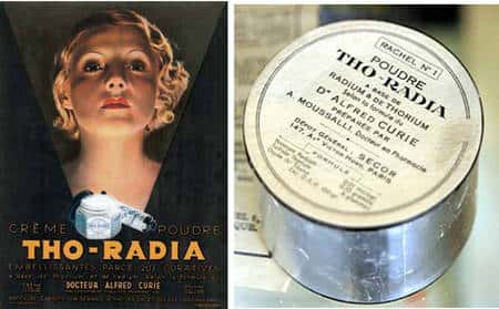 <br /><br />La société Tho-Radia avait une gamme complète de produits de beauté (Musée Curie, Paris)