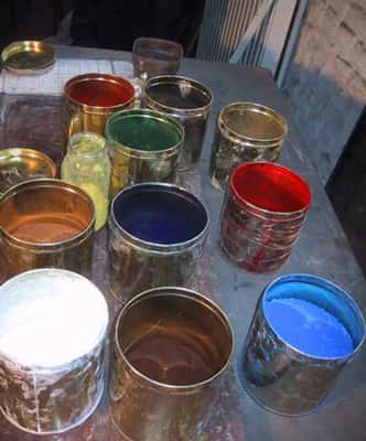 Pigments de pastel utilisés en peinture. © DR