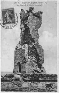 Tour de la miotte bombardée en 1870