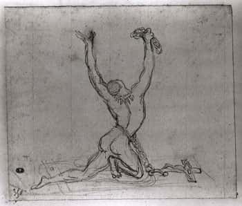 David d'Angers « abolition de l'esclavage », croquis à la mine de plomb. © Musées d’Angers,  Pierre David