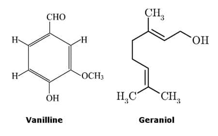 Vanilline et geraniol. © DR<br /> 