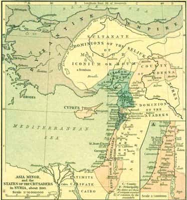 Etats chrétiens au Proche Orient © Wikipedia