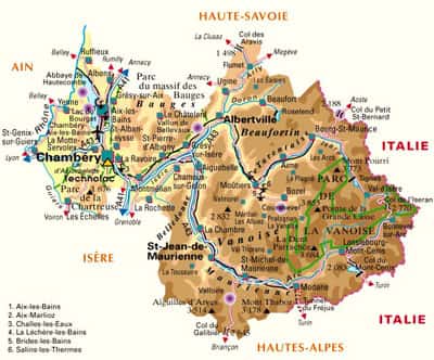 Carte de localisation de Bourg-Saint-Maurice. © DR