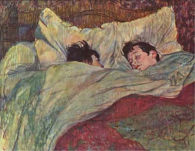 Au coucher, les acouphènes peuvent empêcher l'endormissement. Tableau de Toulouse-Lautrec (Musée d'Orsay). © Domaine public