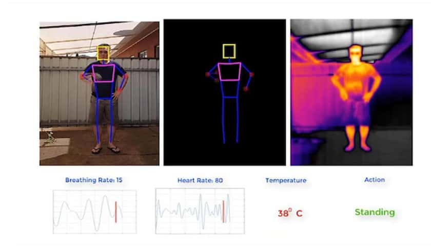 Le drone peut détecter la température, le rythme cardiaque et respiratoire © <em>University of South Australia</em>