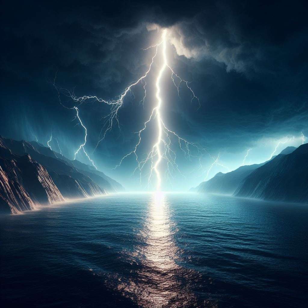 Les éclairs super puissants surviennent en mer ou en haute montagne à cause d'un paramètre précis. © Karine Durand, image Bing