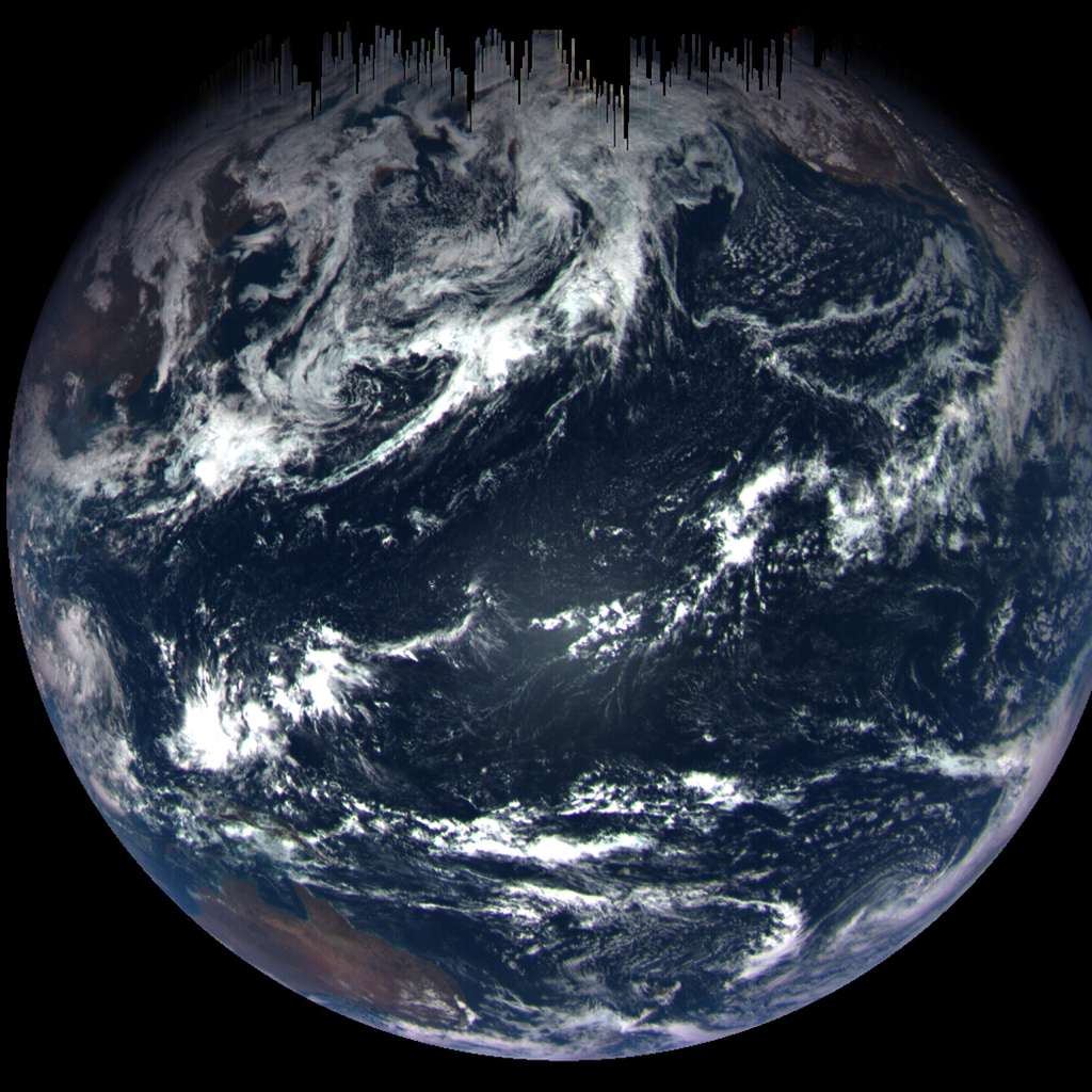 Osiris-Rex était à 170.000 km de la Terre quand cette image a été prise avec la MapCam de la suite d’instruments Ocams (<em>Osiris-Rex Camera Suite</em>). © Nasa, GSFC, <em>University of Arizona</em>