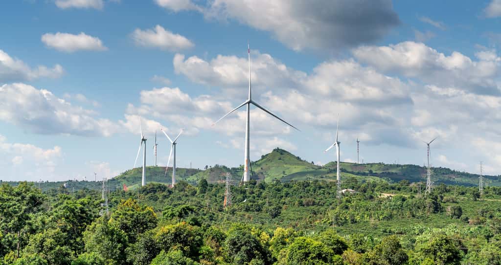 En France en 2021, la part de l'éolien dans la production nette d'électricité était de 7 %. © Quang Nguyen Vinh, Pexels