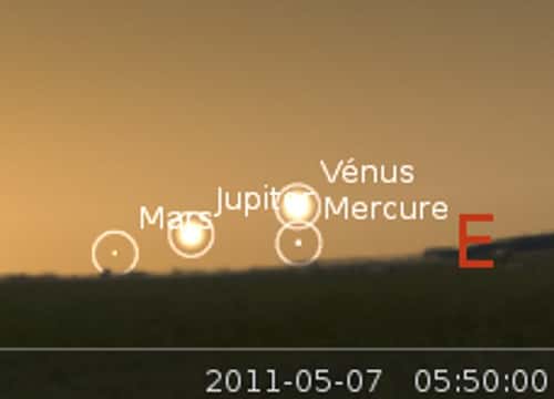 Élongation maximale de Mercure à l'ouest du Soleil