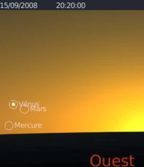 La planète Vénus est en rapprochement avec la planète Mercure