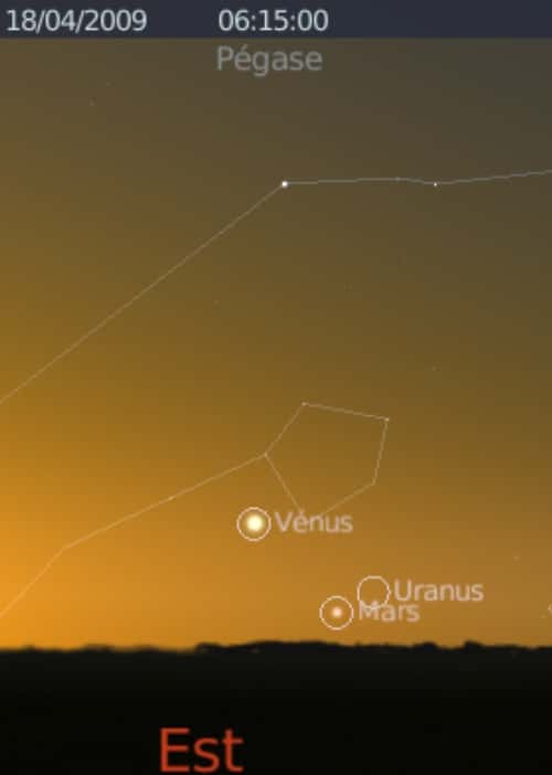 Les planètes Vénus et Mars sont en rapprochement