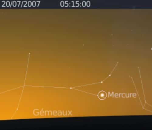 Elongation maximale de Mercure
